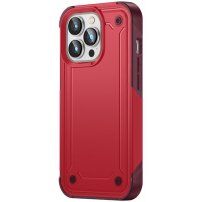 Super wytrzymała osłona ochronna dla iPhone 14 Pro Max - czerwony