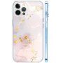 Błyszcząca marmurowa pokrywa dla iPhone 11 Pro Max - różowe
