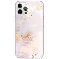 Błyszcząca marmurowa pokrywa dla iPhone 11 Pro Max - różowe