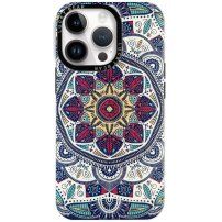 Błyszczący pokrowiec z motywem dla iPhone 13 Pro - mandala