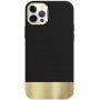 Pokrywa ochronna z platerowanym dnem dla iPhone 12 Pro Max - czarny