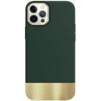Pokrywa ochronna z platerowanym dnem dla iPhone 12 Pro Max - zielone