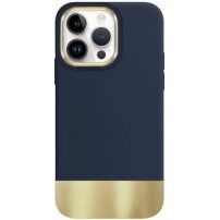 Pokrywa ochronna z platerowanym dnem dla iPhone 13 Pro Max - niebieskie
