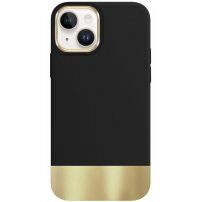 Pokrywa ochronna z platerowanym dnem dla iPhone 14 Plus - czarny