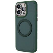Wytrzymała silikonowa osłona z MagSafe dla iPhone 14 Pro Max - zielone