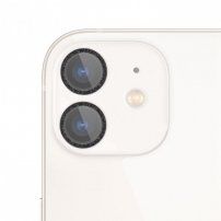 Szkło hartowane z brokatowymi ramkami chroniącymi obiektyw aparatu dla iPhone 11 - czarne