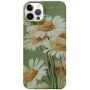 Błyszcząca okładka z malowanym wzorem dla iPhone 12 Pro Max - stokrotki