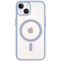 Przezroczysty pokrowiec ochronna z MagSafe dla iPhone 14 Plus - niebieskie