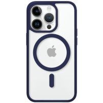 Przezroczysty pokrowiec ochronna z MagSafe dla iPhone 14 Pro - ciemnoniebieski