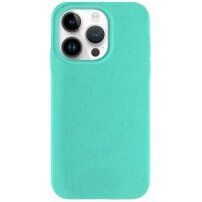 Matowy ekologicznie rozkładalny pokrowiec do iPhone 13 Pro - turkusowy