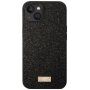 Elegancka brokatowa osłona Sulada dla iPhone 14 - czarny