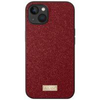 Elegancka brokatowa osłona Sulada dla iPhone 14 - czerwony