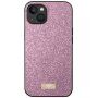 Elegancka brokatowa osłona Sulada dla iPhone 14 - różowy