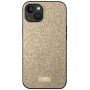 Elegancka brokatowa osłona Sulada dla iPhone 14 - złote