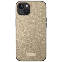 Elegancka brokatowa osłona Sulada dla iPhone 14 Plus - złote