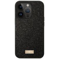 Elegancka brokatowa osłona Sulada dla iPhone 14 Pro - czarny