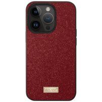 Elegancka brokatowa osłona Sulada dla iPhone 14 Pro - czerwony