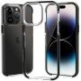 Etui przezroczyste z kolorową ramką z miękkiego plastiku do iPhone 14 Pro Max - czarny