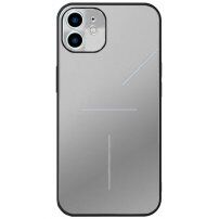 Aluminiowa osłona R-Just z ochroną obiektywu kamery dla iPhone 12 - srebrny