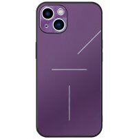 Aluminiowa osłona R-Just z ochroną obiektywu kamery dla iPhone 14 - fioletowy