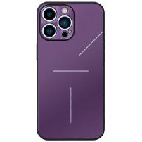 Aluminiowa osłona R-Just z ochroną obiektywu kamery dla iPhone 14 Pro - fioletowy