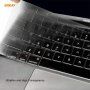 ENKAY 3w1 błyszczące etui z ultra cienkim etui klawiatury EU i zaślepkami portów dla MacBook Pro 13" z Touch Barem (A1708) - czysty