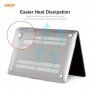 ENKAY 3w1 błyszczące etui z ultra cienkim etui klawiatury EU i zaślepkami portów dla MacBook Pro 13" z Touch Barem (A1708) - czysty