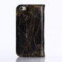 Pokrowiec flip dla iPhone 5 / 5S / SE (2016) - czarny marmur