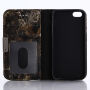 Pokrowiec flip dla iPhone 5 / 5S / SE (2016) - czarny marmur