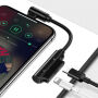 USAMS redukcja z dwoma złączami lightning dla iPhone - czarna