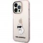 Karl Lagerfeld IML Choupette NFT transparentny pokrowiec dla iPhone 14 Pro Max - różowy