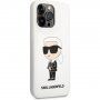 Pokrowiec silikonowy Karl Lagerfeld Ikonik NFT dla iPhone 13 Pro Max - biały