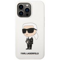 Pokrowiec silikonowy Karl Lagerfeld Ikonik NFT dla iPhone 13 Pro Max - biały