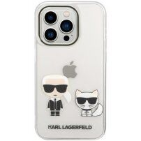 Karl Lagerfeld Ikonik Karl and Choupette pokrowiec dla iPhone 14 Pro Max - przezroczyste