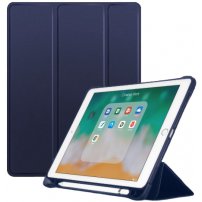 Pokrowiec flip z funkcją usypiania i miejscem na Apple Pencil dla iPad 10,2" (2019-2021) / Air 3 (2019) / Pro 10,5" - ciemnoniebieski