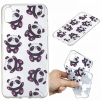 Etui z miękkiego plastiku dla iPhone XR - pandy