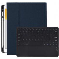 Pokrowiec ze klawiaturą, touchpadem i miejsce na Apple Pencil dla iPad 10,2" (2019-2021) / Air 3 (2019) / Pro 10,5" - ciemnoniebieski