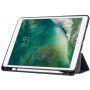 Pokrowiec ze skóry PU z miejscem na Apple Pencil i funkcją usypiania dla iPad Air 3 (2019) / Pro 10,5" - ciemnoniebieski
