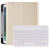Etui z klawiaturą i miejscem na Apple Pencil dla iPad 9,7" (2017/2018) / Air 1 / 2 / Pro 9,7" - złoty agat
