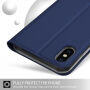 Pokrowiec flip ze stojakiem dla iPhone XS Max - ciemnoniebieski