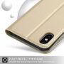 Pokrowiec flip ze stojakiem dla iPhone XS Max - złoty