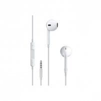 Słuchawki z mikrofonem i regulacją głośności ze złączem 3,5 mm jack do urządzeń Apple - białe