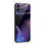 NXE etui ze szklanym tyłem dla iPhone XS Max - fioletowe