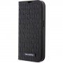 Karl Lagerfeld Saffiano Monogram flip pokrowiec dla iPhone 14 Pro - czarne