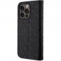 Karl Lagerfeld Saffiano Monogram flip pokrowiec dla iPhone 14 Pro - czarne