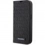 Karl Lagerfeld Saffiano Monogram flip pokrowiec dla iPhone 14 Pro Max - czarne