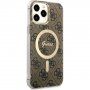 Guess 4G IML pokrowiec z MagSafe dla iPhone 13 Pro Max - brązowe