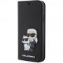 Karl Lagerfeld Saffiano Karl and Choupette NFT flip pokrowiec dla iPhone 11 - czarne