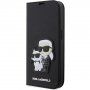 Karl Lagerfeld Saffiano Karl and Choupette NFT flip pokrowiec dla iPhone 13 Pro Max - czarne
