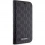 Karl Lagerfeld Saffiano Monogram flip pokrowiec dla iPhone 12 / 12 Pro - czarne